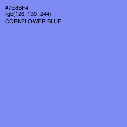 #7E8BF4 - Cornflower Blue Color Image