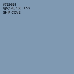 #7E99B1 - Ship Cove Color Image