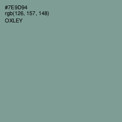 #7E9D94 - Oxley Color Image