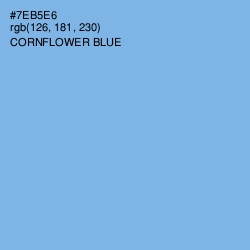 #7EB5E6 - Cornflower Blue Color Image