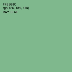 #7EB88C - Bay Leaf Color Image