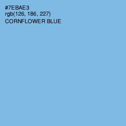 #7EBAE3 - Cornflower Blue Color Image