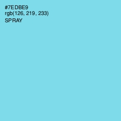 #7EDBE9 - Spray Color Image