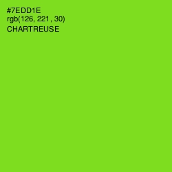 #7EDD1E - Chartreuse Color Image