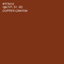 #7F3316 - Copper Canyon Color Image