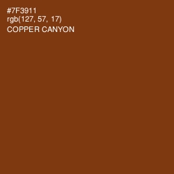 #7F3911 - Copper Canyon Color Image
