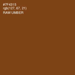 #7F4315 - Raw Umber Color Image