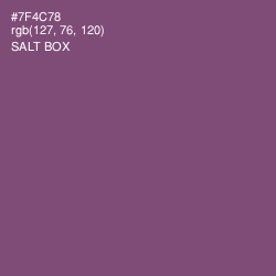 #7F4C78 - Salt Box Color Image