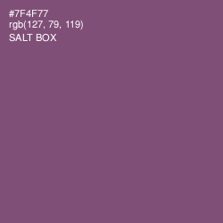 #7F4F77 - Salt Box Color Image