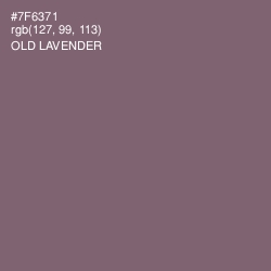 #7F6371 - Old Lavender Color Image