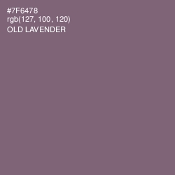 #7F6478 - Old Lavender Color Image