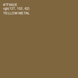 #7F663E - Yellow Metal Color Image