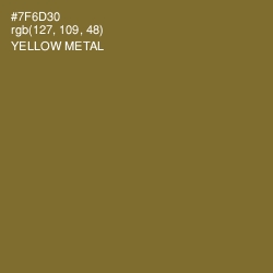 #7F6D30 - Yellow Metal Color Image