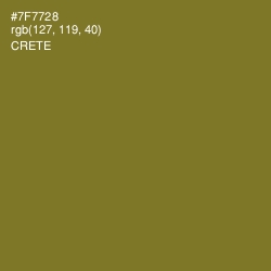 #7F7728 - Crete Color Image