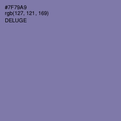 #7F79A9 - Deluge Color Image