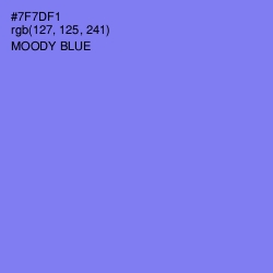 #7F7DF1 - Moody Blue Color Image