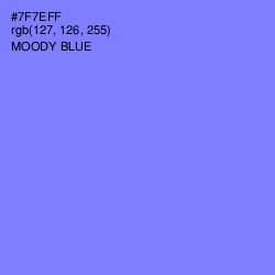 #7F7EFF - Moody Blue Color Image