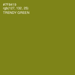 #7F8419 - Trendy Green Color Image