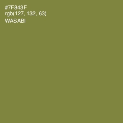 #7F843F - Wasabi Color Image