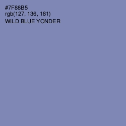 #7F88B5 - Wild Blue Yonder Color Image