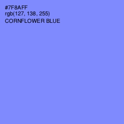 #7F8AFF - Cornflower Blue Color Image