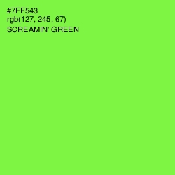 #7FF543 - Screamin' Green Color Image