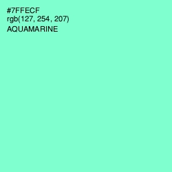 #7FFECF - Aquamarine Color Image
