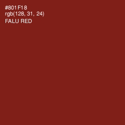 #801F18 - Falu Red Color Image