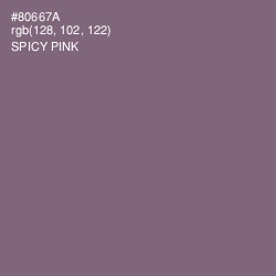 #80667A - Spicy Pink Color Image
