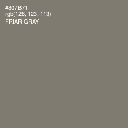 #807B71 - Friar Gray Color Image