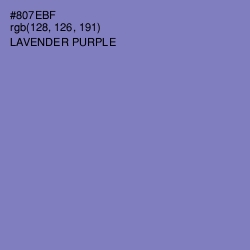 #807EBF - Lavender Purple Color Image