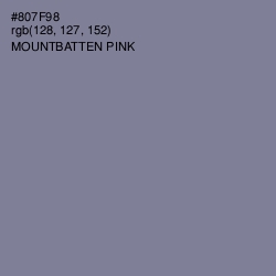 #807F98 - Mountbatten Pink Color Image