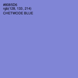 #8085D6 - Chetwode Blue Color Image