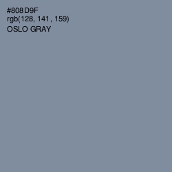 #808D9F - Oslo Gray Color Image