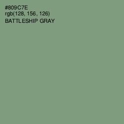 #809C7E - Battleship Gray Color Image