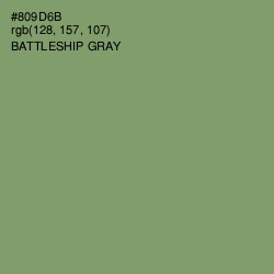 #809D6B - Battleship Gray Color Image