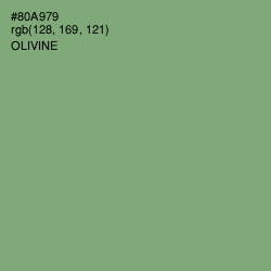 #80A979 - Olivine Color Image