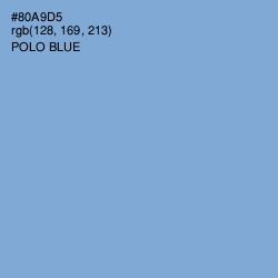 #80A9D5 - Polo Blue Color Image