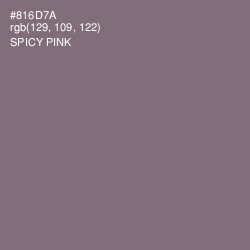 #816D7A - Spicy Pink Color Image