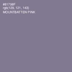 #81798F - Mountbatten Pink Color Image