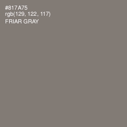 #817A75 - Friar Gray Color Image