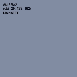 #818BA2 - Manatee Color Image