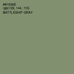 #81906E - Battleship Gray Color Image