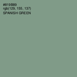 #819B89 - Spanish Green Color Image