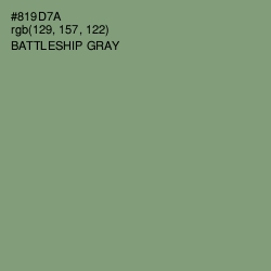 #819D7A - Battleship Gray Color Image