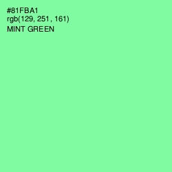 #81FBA1 - Mint Green Color Image