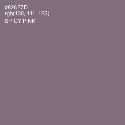 #826F7D - Spicy Pink Color Image