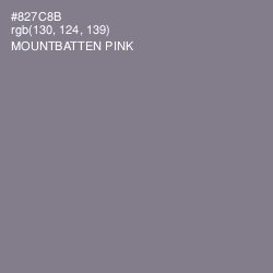 #827C8B - Mountbatten Pink Color Image