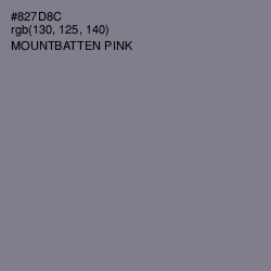 #827D8C - Mountbatten Pink Color Image