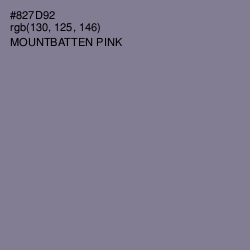 #827D92 - Mountbatten Pink Color Image